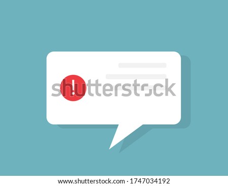 Notification pop up. Message popup.  Notification window. Computer message Royalty-Free Stock Photo #1747034192