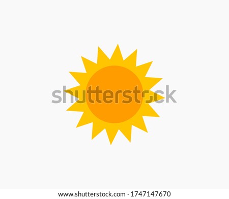 Sun icon isolated. Summer symbol. Vector illustration.
