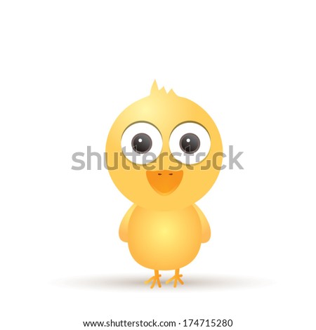 Vector illustration of cute animal, chick