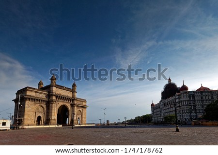 Gateway of India, Mumbai, Maharashtra, India. One of the most important landmark of Mumbai. Photo is shot during lockdown due to Pandemic Covid 19 Royalty-Free Stock Photo #1747178762