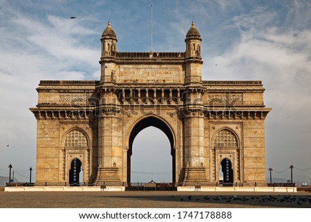 Gateway of India, Mumbai, Maharashtra, India. One of the most important landmark of Mumbai. Photo is shot during lockdown due to Pandemic Covid 19 Royalty-Free Stock Photo #1747178888