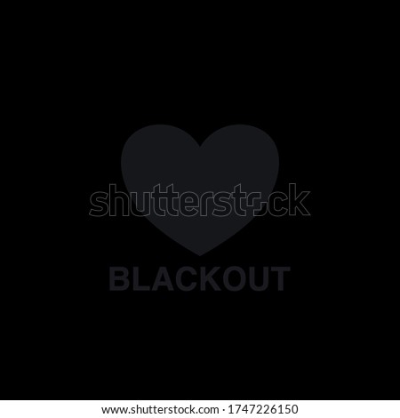 Blackout Tuesday With Love Vector Royalty-Free Stock Photo #1747226150