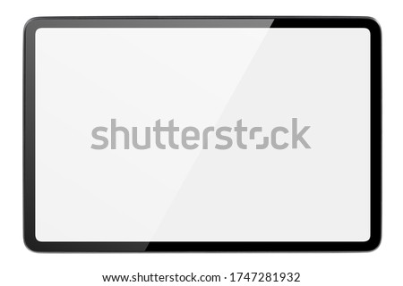 Modern tablet computer, isolated on white background