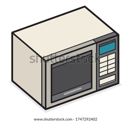 microwave oven / cartoon vector and illustration, isolated on white background