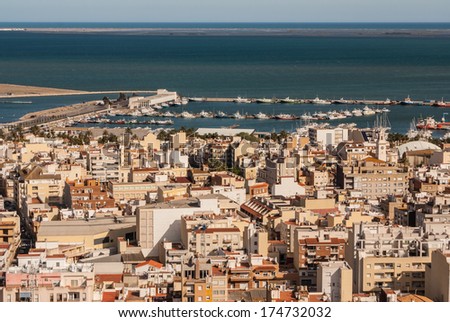 View of the city  in Amposta, Delta del Ebro, Catalonia (Spain) Royalty-Free Stock Photo #174732032