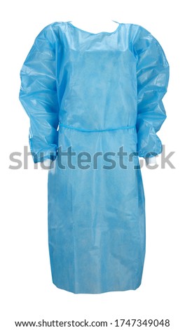 Medical gowns are hospital gowns worn by medical professionals as personal protective equipment (PPE) in order to provide a barrier between patient and professional. Royalty-Free Stock Photo #1747349048