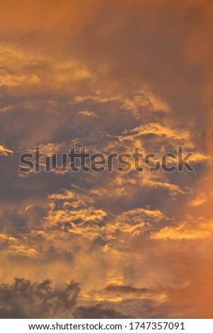 Cloudy sky in the sunset