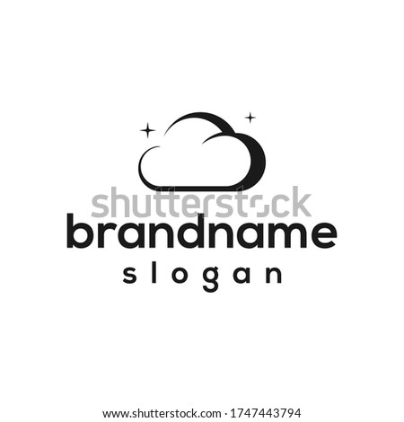 modern cloud logo design vector