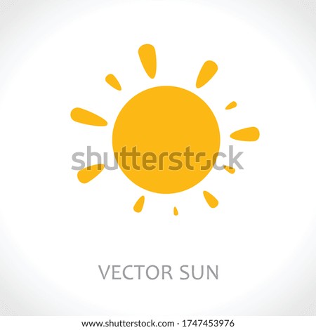 VECTOR SUN  vector flat design.
