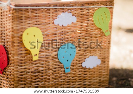 beautiful children's flying basket with pictures