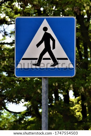 Signs along the road in Poland