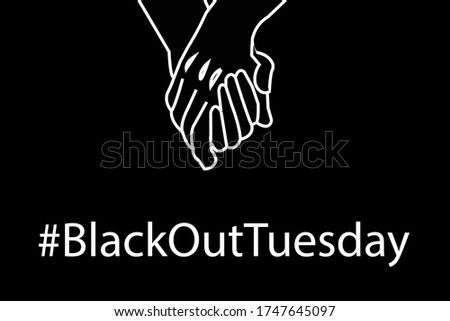 Blackout tuesday inscription on a black background. Black lives matter, blackout tuesday 2020 concept. Royalty-Free Stock Photo #1747645097