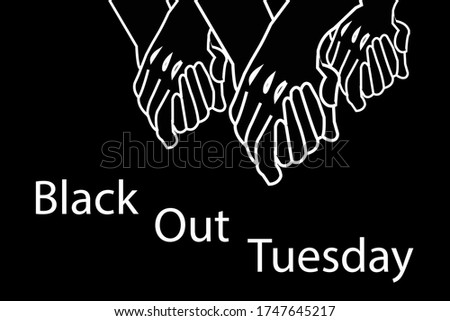 Blackout tuesday inscription on a black background. Black lives matter, blackout tuesday 2020 concept. Royalty-Free Stock Photo #1747645217