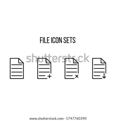 Vector graphic of file icon sets