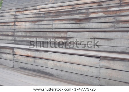 The interior of wooden structures from boards on the streets of the city