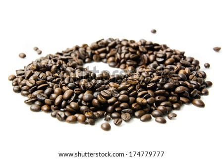 Coffee Beans isolated on white 