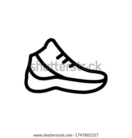 basketball shoes icon line art design