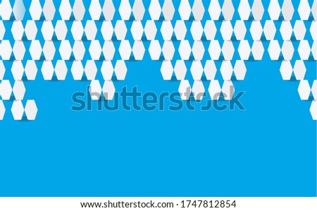 White and blue abstract texture. Vector background 3d paper cutout art style can be used in cover design, book design, poster, cd cover, flyer, website backgrounds or advertising.