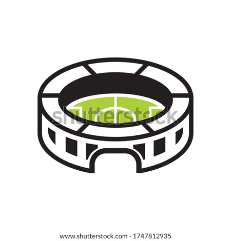 Stadium graphic design template vector isolated