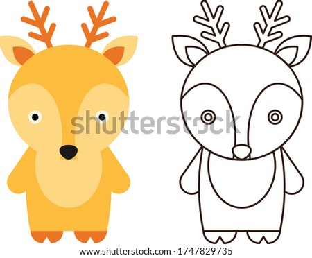 Pre School Coloring Animal Illustration