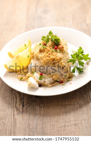 fish fillet cooked with crumbs