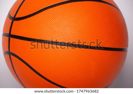 orange basketball ball on a light background