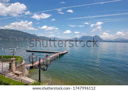 View of Lake Maggiore, Piedmont region, north Italy