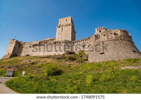 Rocca Maggiore castle in Assisi, Italy