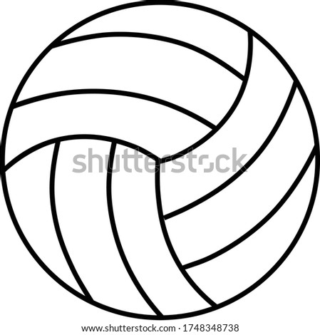 Volleyball icon vector illustration.  Play competition