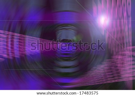 Lens flared Purple Pink and Blue Radial