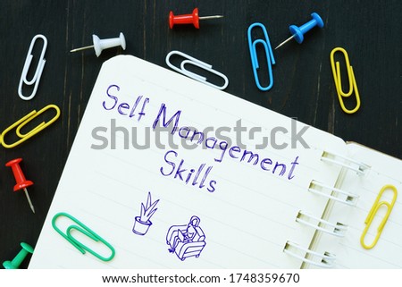 Career concept meaning self management skills with sign on the sheet. Royalty-Free Stock Photo #1748359670