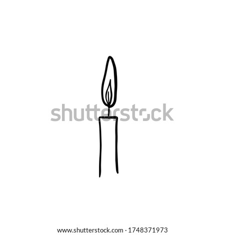 Candle of remembrance. For cards, posters, decor, t shirt design, logo. Great print for fabric, wrapping paper, wallpaper, fabric, cover coloring. 
