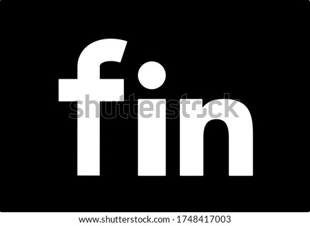 fin initial letter for film ending symbol