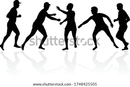 Group of people. Black silhouettes.
Conceptual illustration.