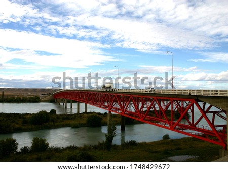 The bridge over Santa Cruz river, Santa Cruz province, Argentina