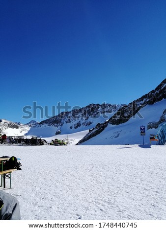 Landscape of snowy Austrian Mountains