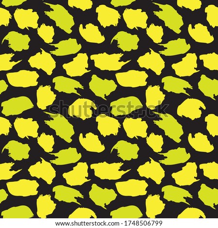 Yellow Camouflage abstract seamless pattern background suitable for fashion textiles, graphics
