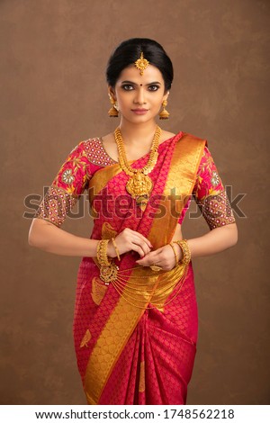 Beautiful Indian bridal in studio shot.