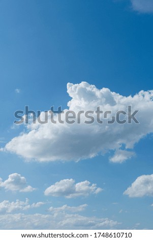 Beautiful blue sky with white clouds.