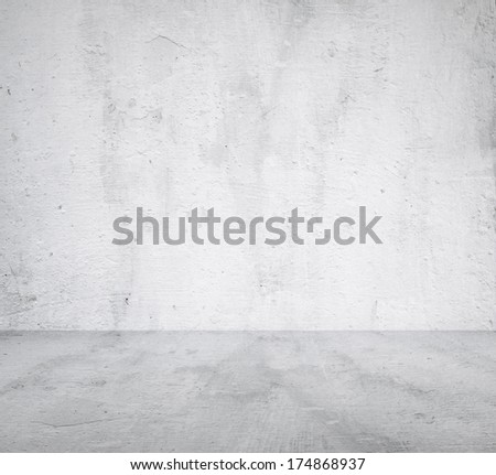 empty room with concrete wall, grey background