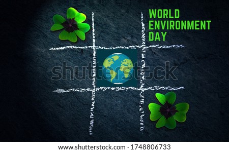 World Environment Day Tic Tac Toe Royalty-Free Stock Photo #1748806733