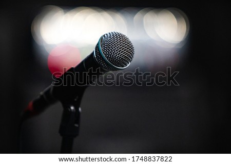 professional microphone in a recording Studio 