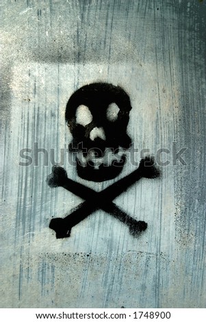 Skull with abstract background.