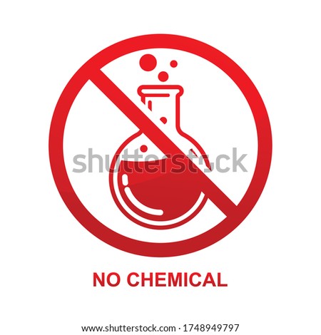 No chemical sign isolated vector on white background vector illustration.