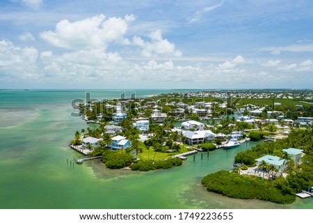 Waterfront homes Florida Keys aerials
