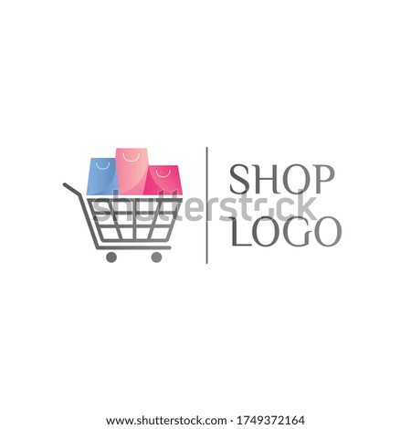 Shop Simple Unique Icon Symbol Logo For Business Industry
