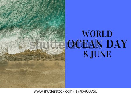 A Banner of World Ocean Day Royalty-Free Stock Photo #1749408950