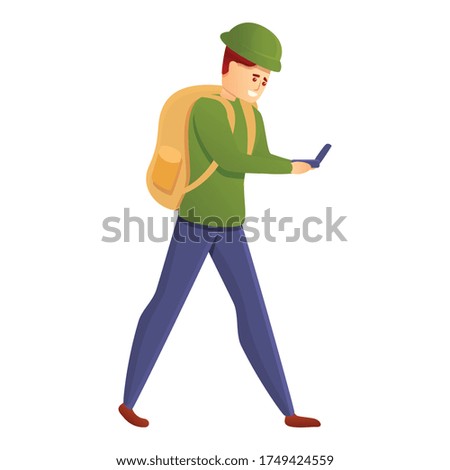 Explorer boy icon. Cartoon of explorer boy vector icon for web design isolated on white background