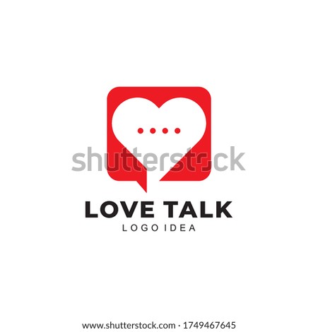 modern and simple love talk logo for your business brand.