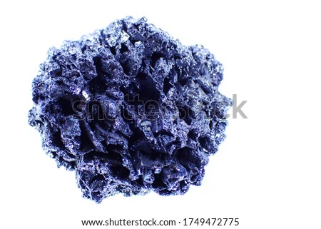 synthetic meteorite isolated on the white background